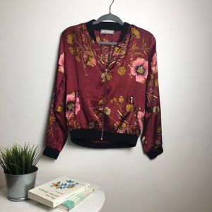 Silk bomber jacket